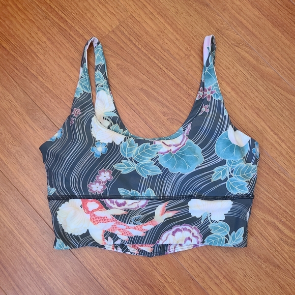 NWOT Yoga Democracy Limitless Sports Bra in Clever Koi - Picture 5 of 7